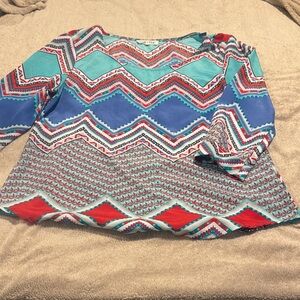 Wishful Park Multicolor Chevron Blouse